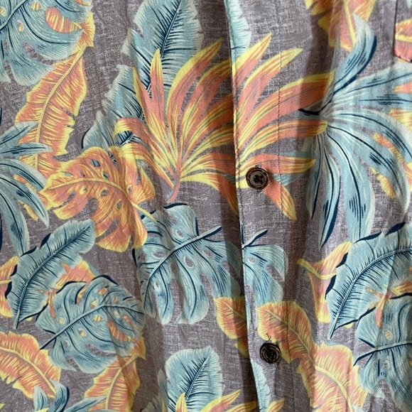 Havana Jim Tropical Hawaiian Floral Pattern Men’s Shirt Size XL - Picture 4 of 8